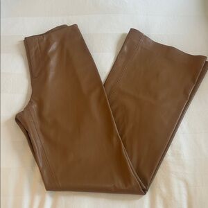 Alice + Olivia Lucinda Faux Leather Brown Pants